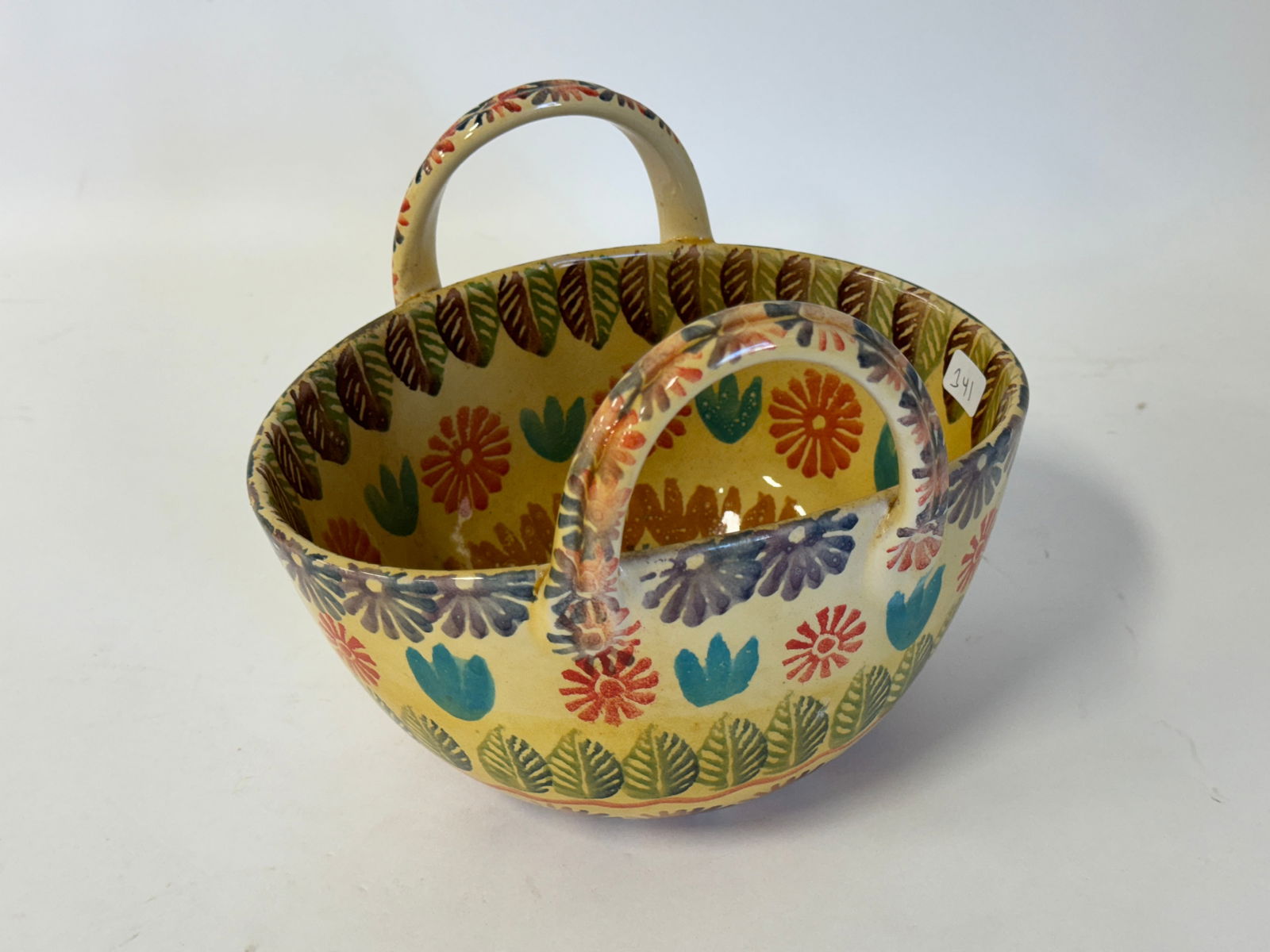 Italian Hand Painted Pottery Pitcher (1 of 3)