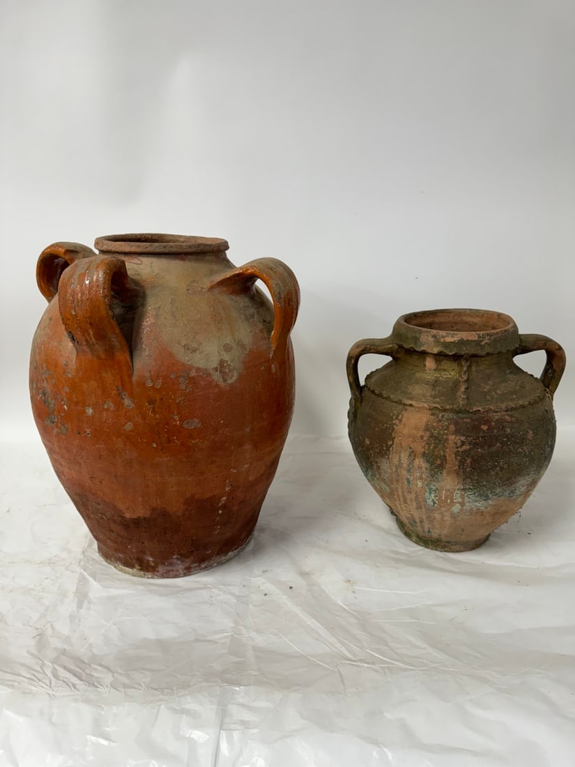 Two(2) Antique Pottery Vases (1 of 4)