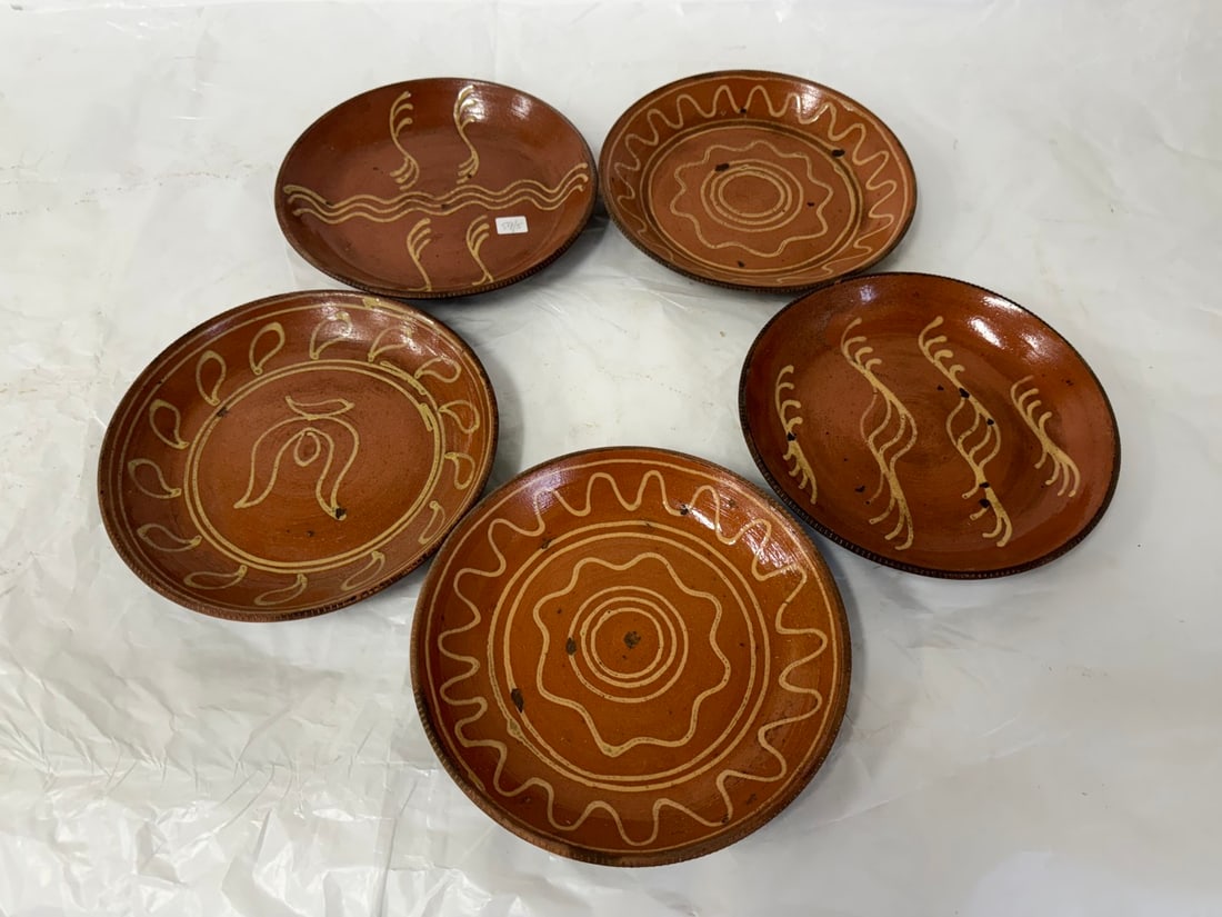 Redware Pottery Bowls(5) (1 of 2)