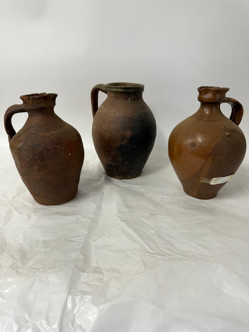 Antique French Pottery Jugs(3) (1 of 5)