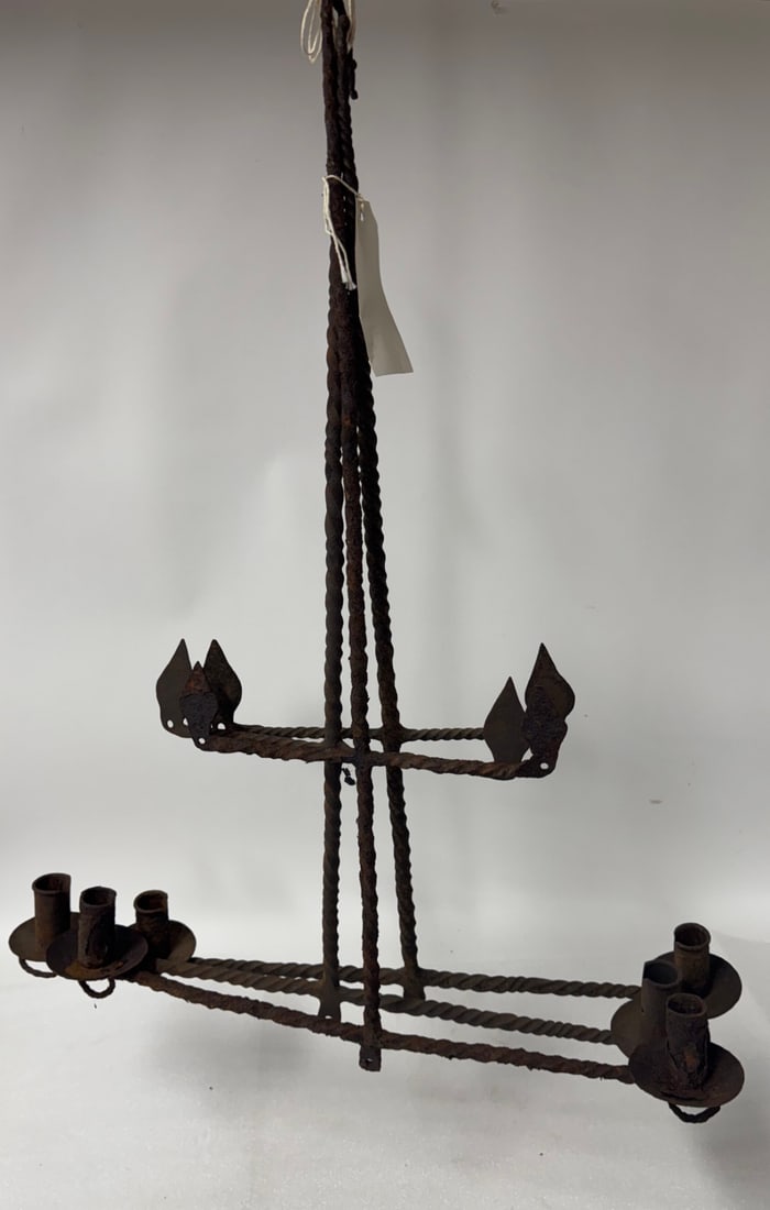 Three(3) Primitive Iron Hanging Candle Holders (1 of 4)