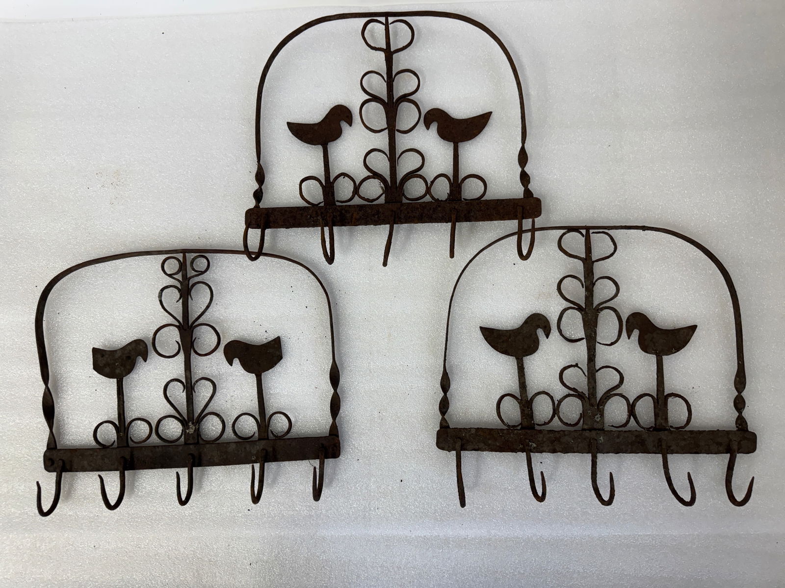 Three(3) Primitive Iron Utensil Racks (1 of 3)