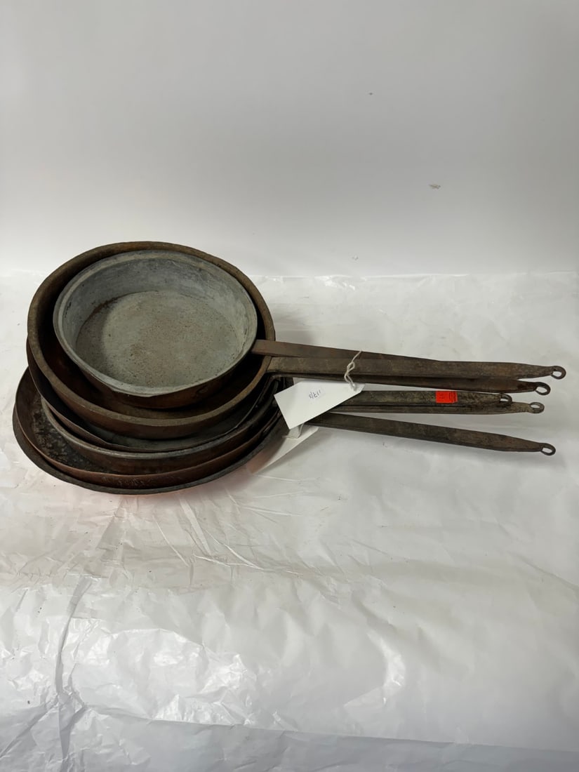 Three(3) Early Copper Pans (1 of 6)