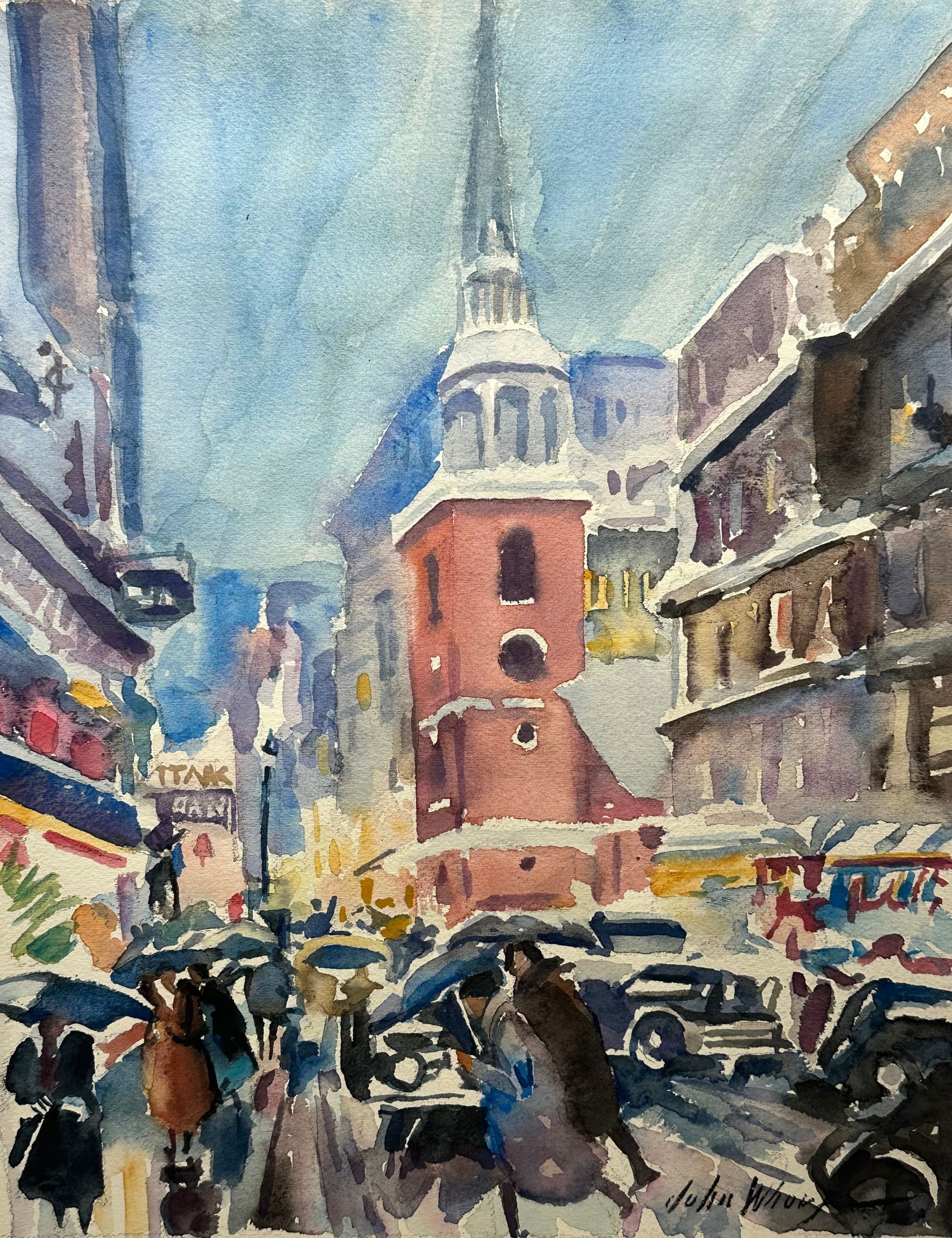 John Whorf; 20thC. American Watercolor Signed (1 of 4)