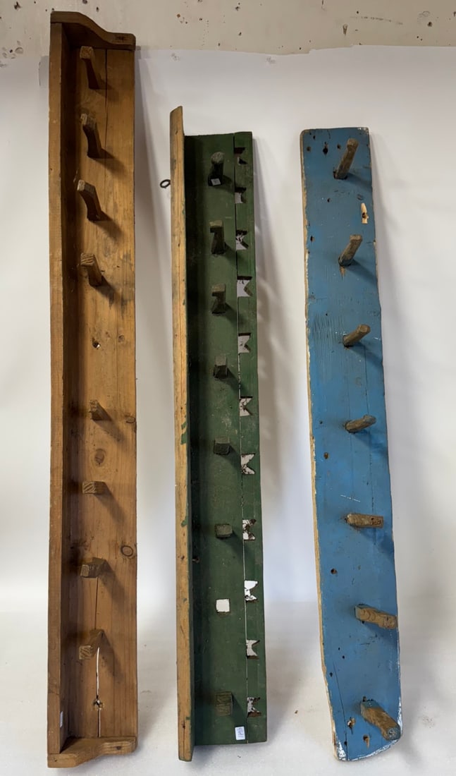 Three(3) Country Pine Coat Racks (1 of 3)