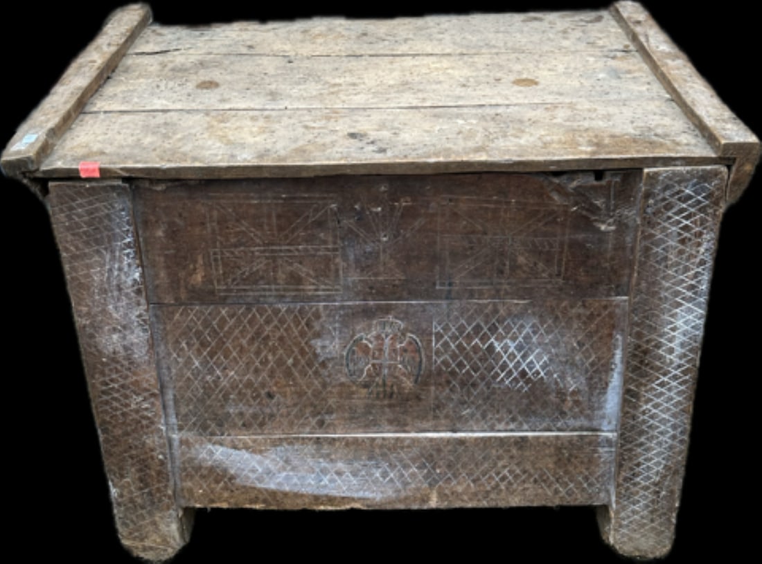 Early Primitive Pine Grain Box (1 of 1)