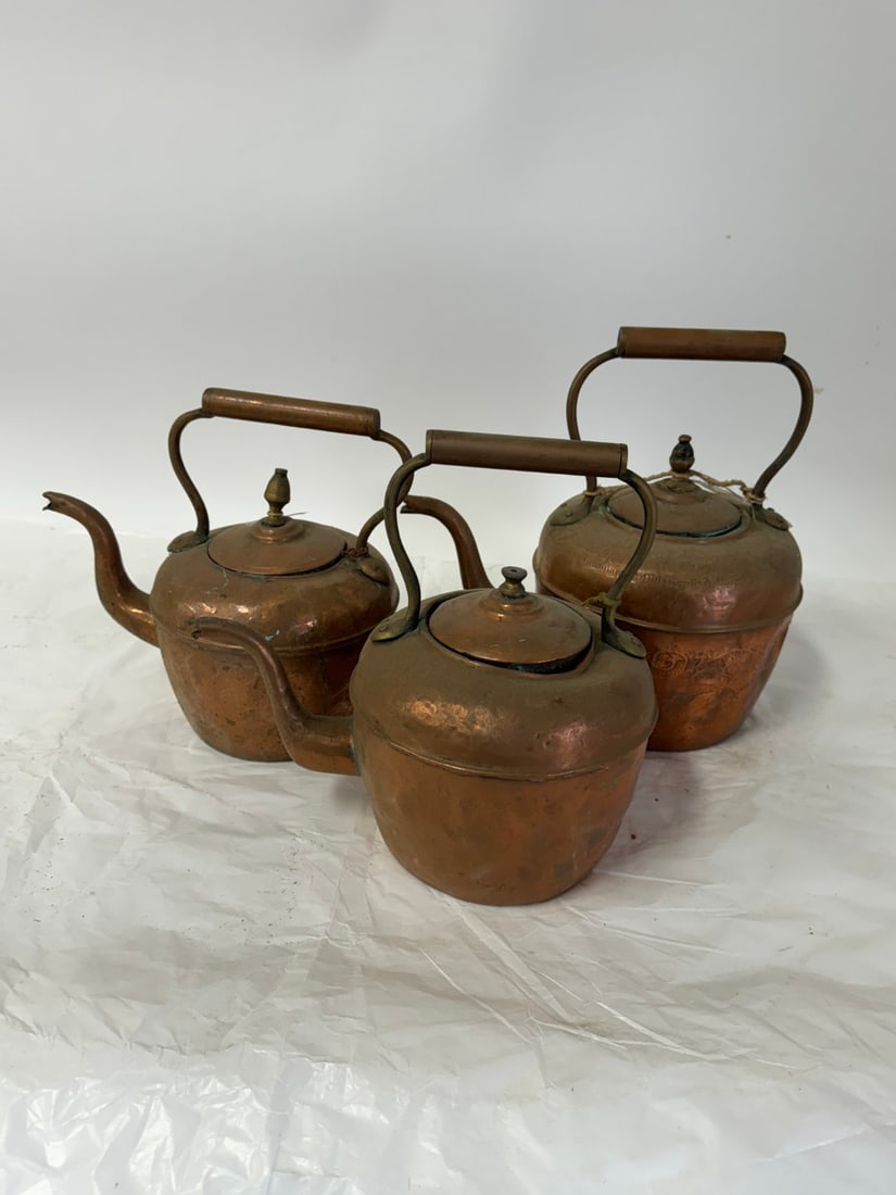 Three(3) Copper Kettles (1 of 4)