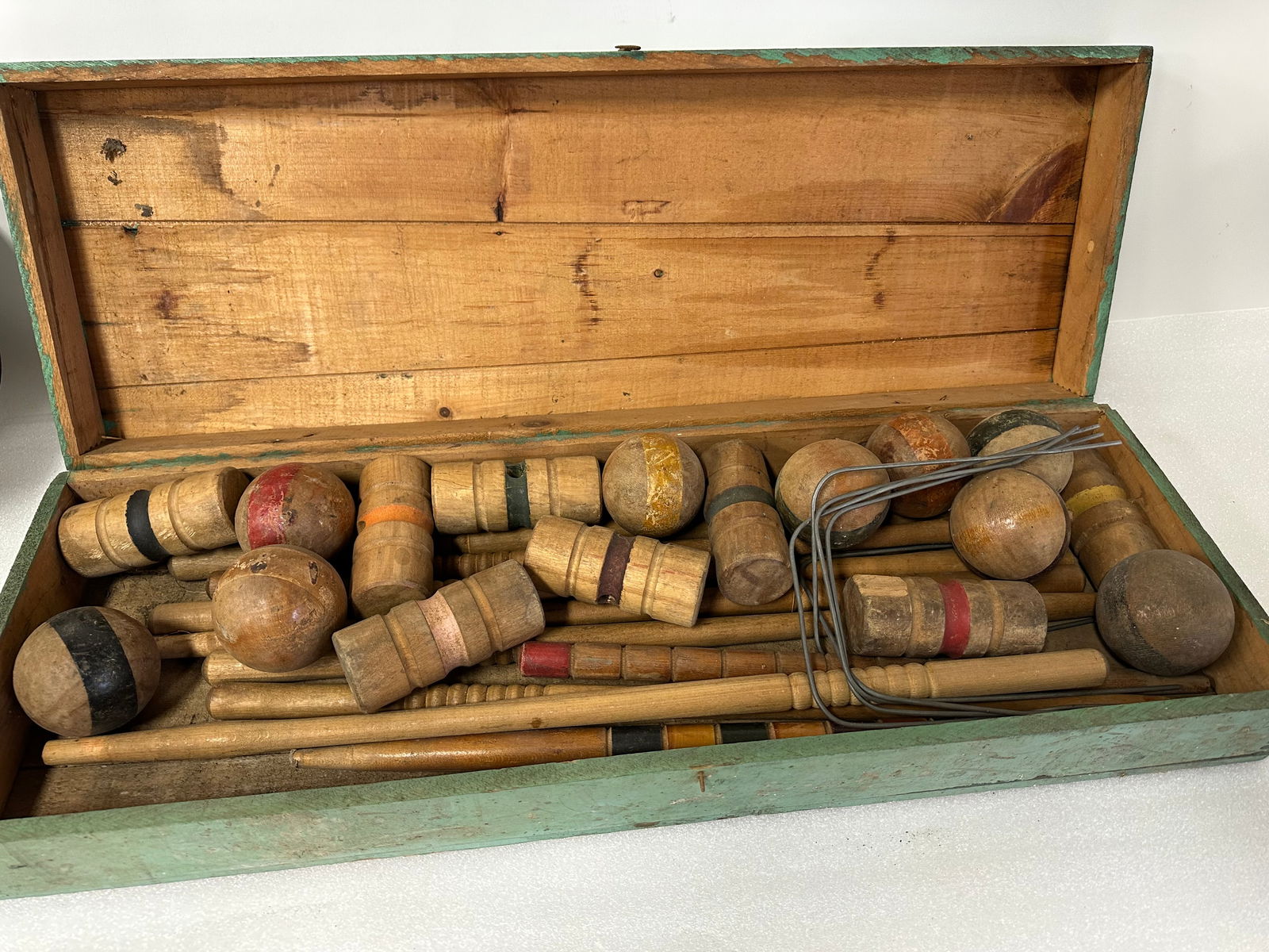 Antique Wooden Croquet Set In Bix (1 of 2)