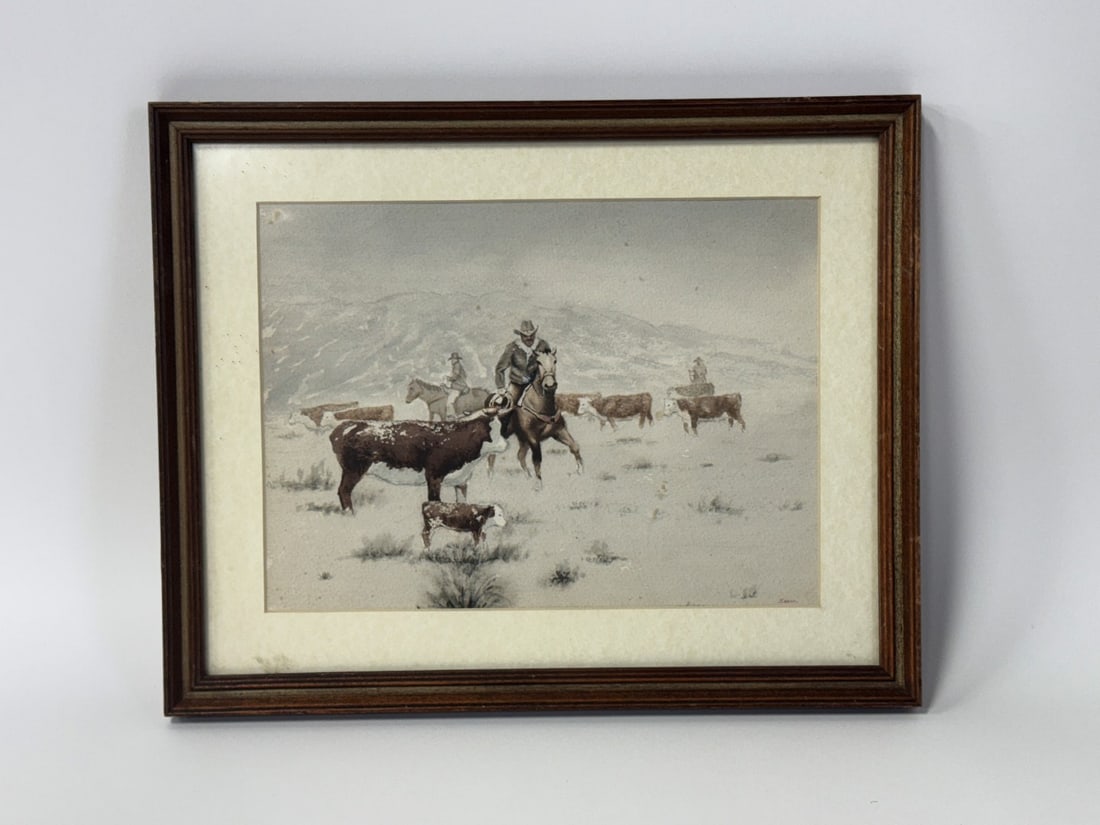 Tazor. Amer. 20th C. Watercolor. Sgd (1 of 4)