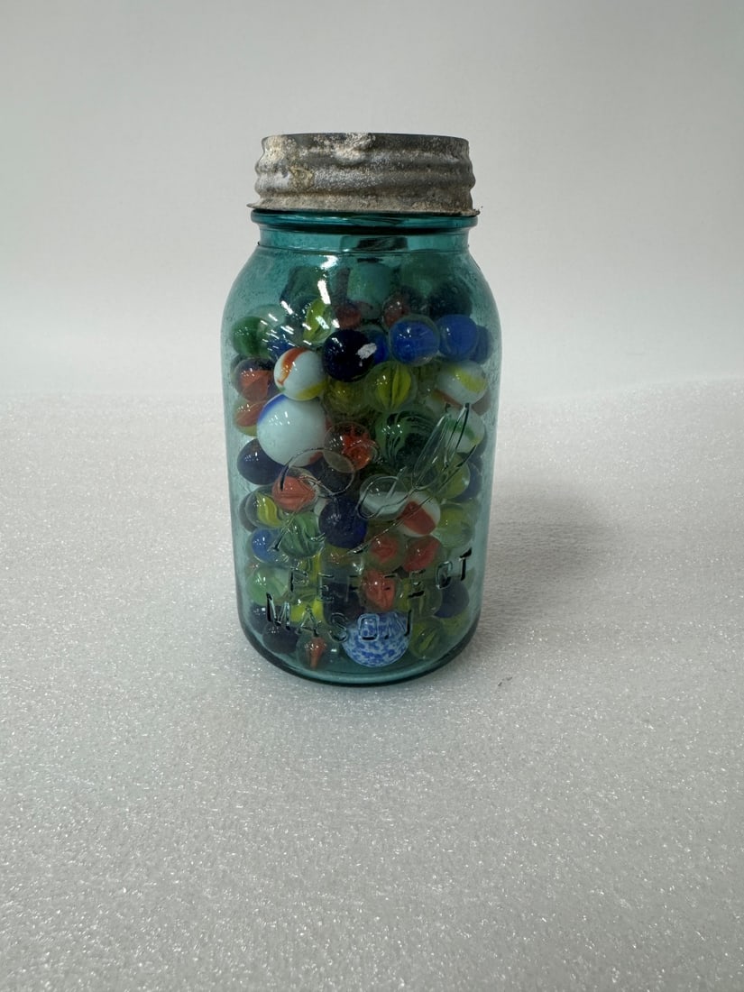Jar of Assorted Marbles. (1 of 3)