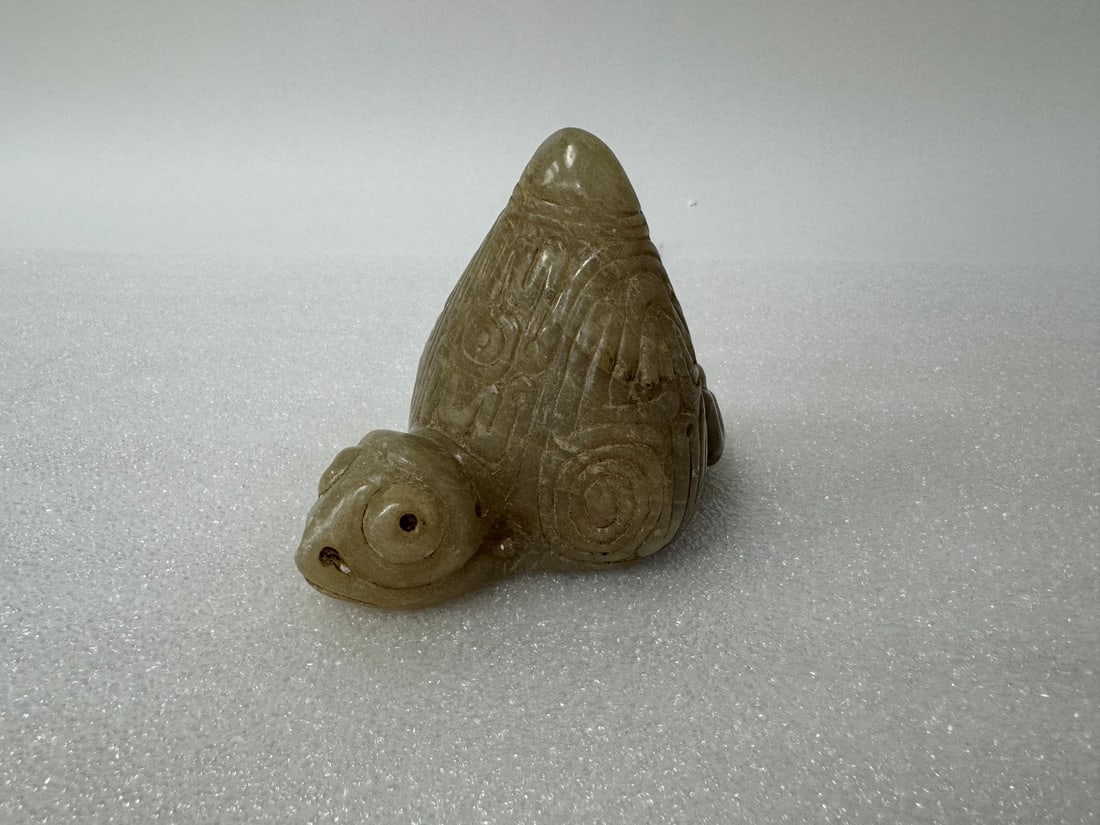 Taino Arawak Stoneware: Carribean Islands 1000-1500 B.C. 5 1/4" L x 3 1/2" W x 4" H