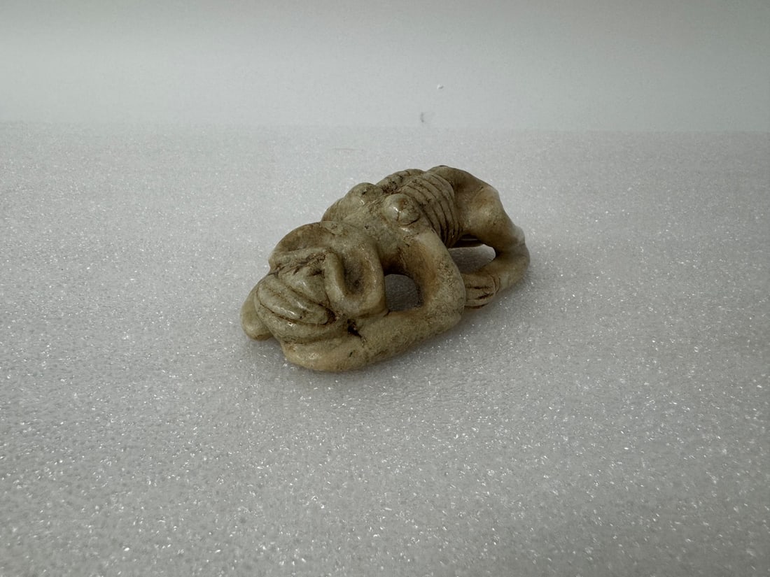 Taino Arawak Stoneware: Carribean Islands 1000-1500 B.C. 5" L x 2 1/2" W x 1 1/2" H