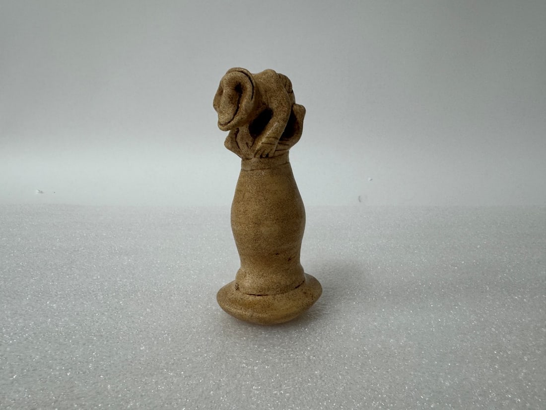Taino Arawak Stoneware: Carribean Islands 1000-1500 B.C. 2 1/4" L x 2" W x 5" H
