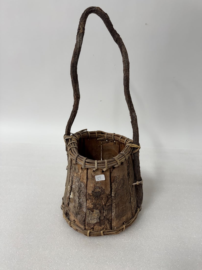Adirondack Wood Bucket: 18.5in.H. x 8in.W.