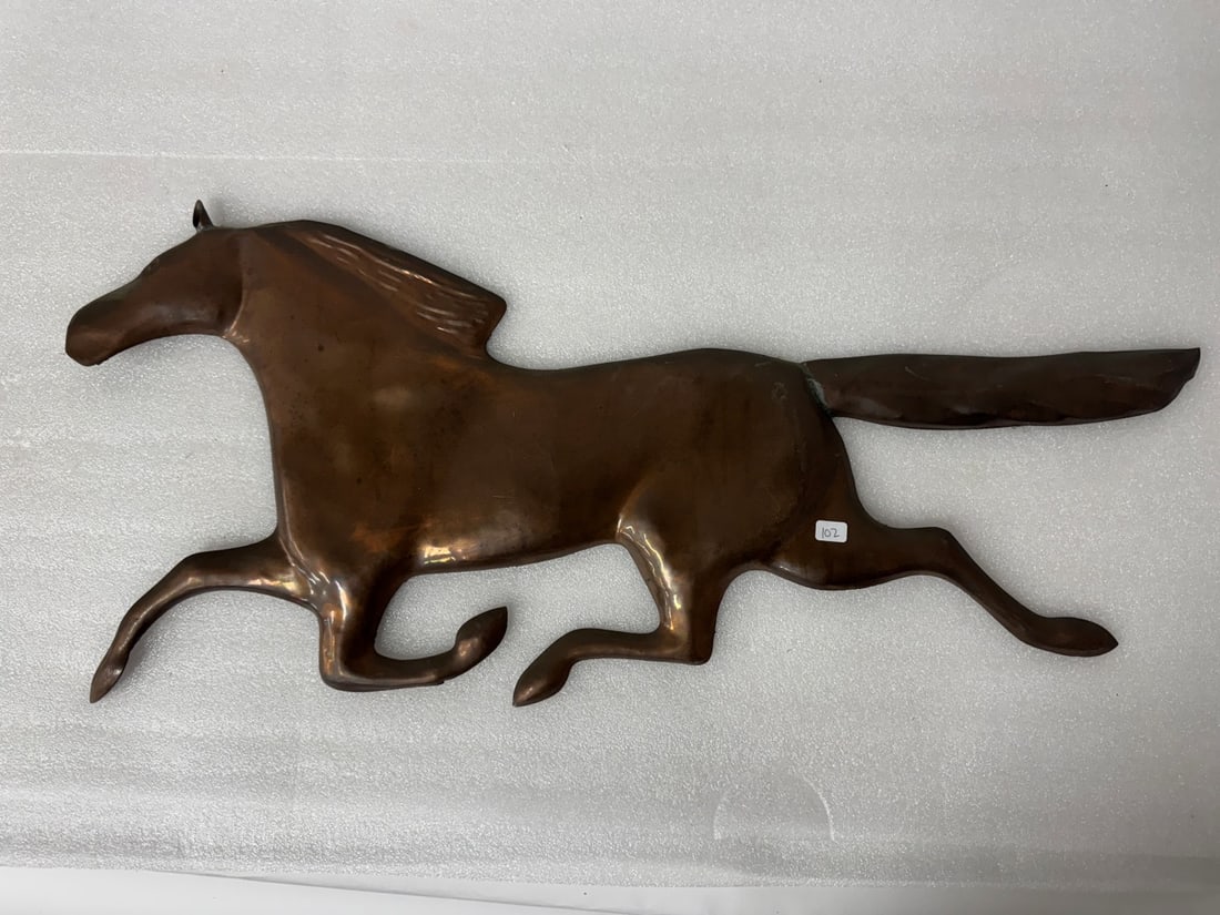 Early Brass Horse Plaque (1 of 2)