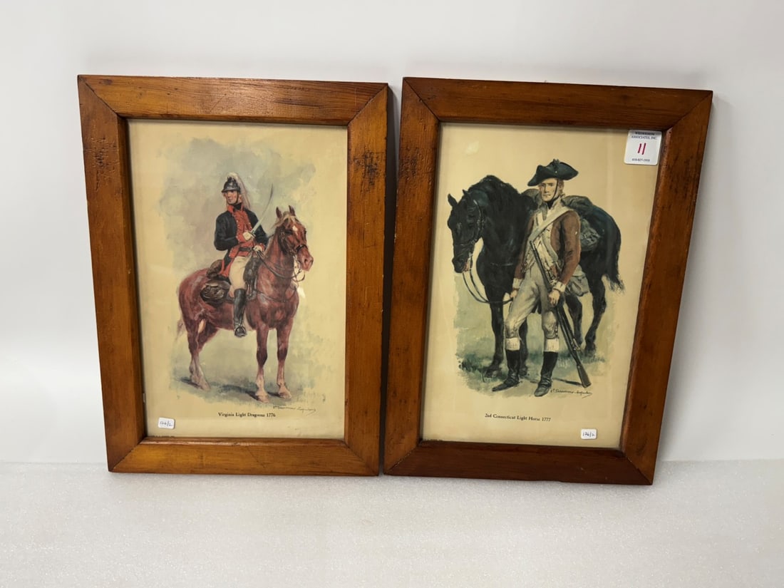 Pair Miitary Engravings. LaPranteur (1 of 5)