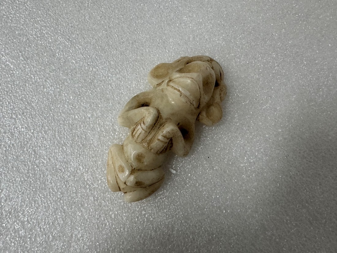 Taino Arawak Stoneware: Carribean Islands 1000-1500 B.C. 4"H x 1 3/4"W
