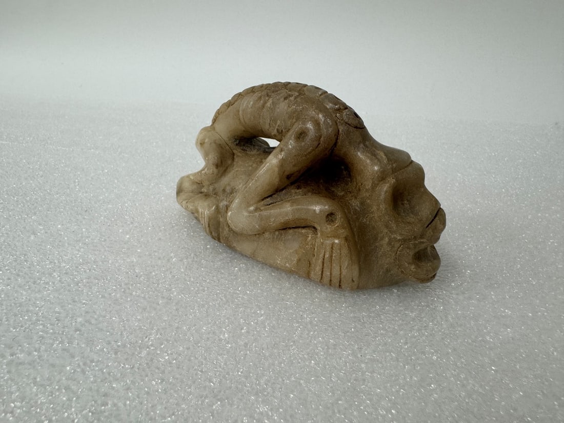 Taino Arawak Stoneware: Carribean Islands 1000-1500 B.C. 2 1/2 " W x 4 1/2 " L