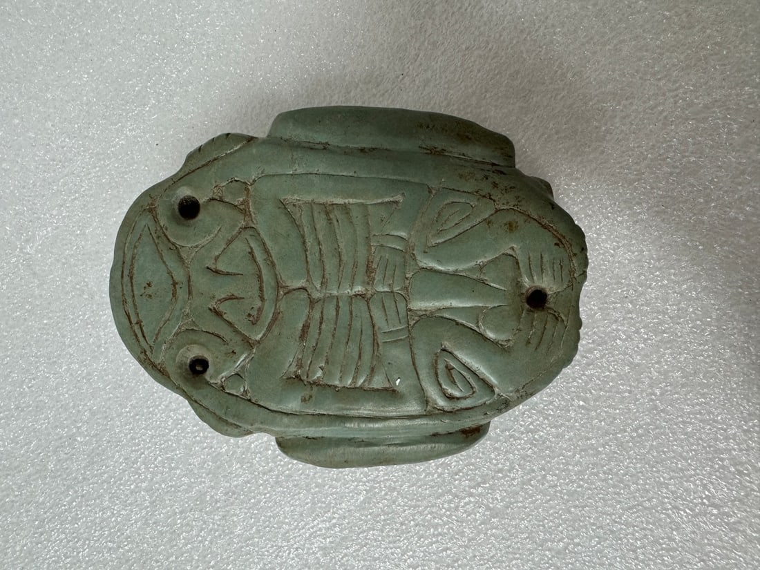 Taino Arawak Stoneware: Carribean Islands 1000-1500 B.C. 4.75"H by 3.5"W.