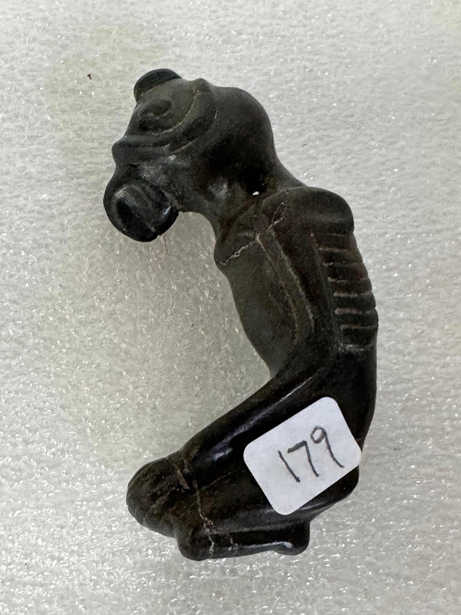 Taino Arawak Stoneware: Carribean Islands 1000-1500 B.C. 3 3/4"H x 2 3/4"W