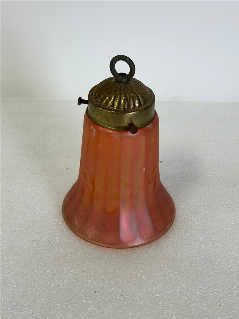 Carnival Glass Hanging Lamp Shade (1 of 2)