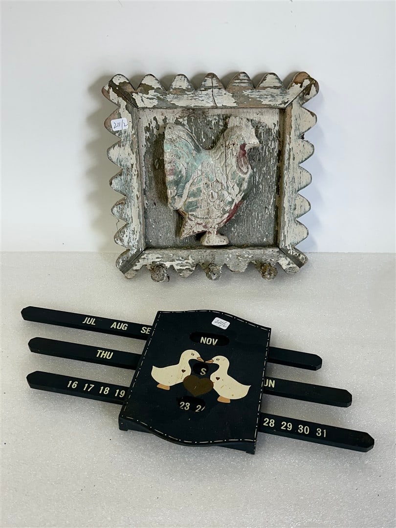 Figural Coat Rack & Duck Calendar (1 of 3)