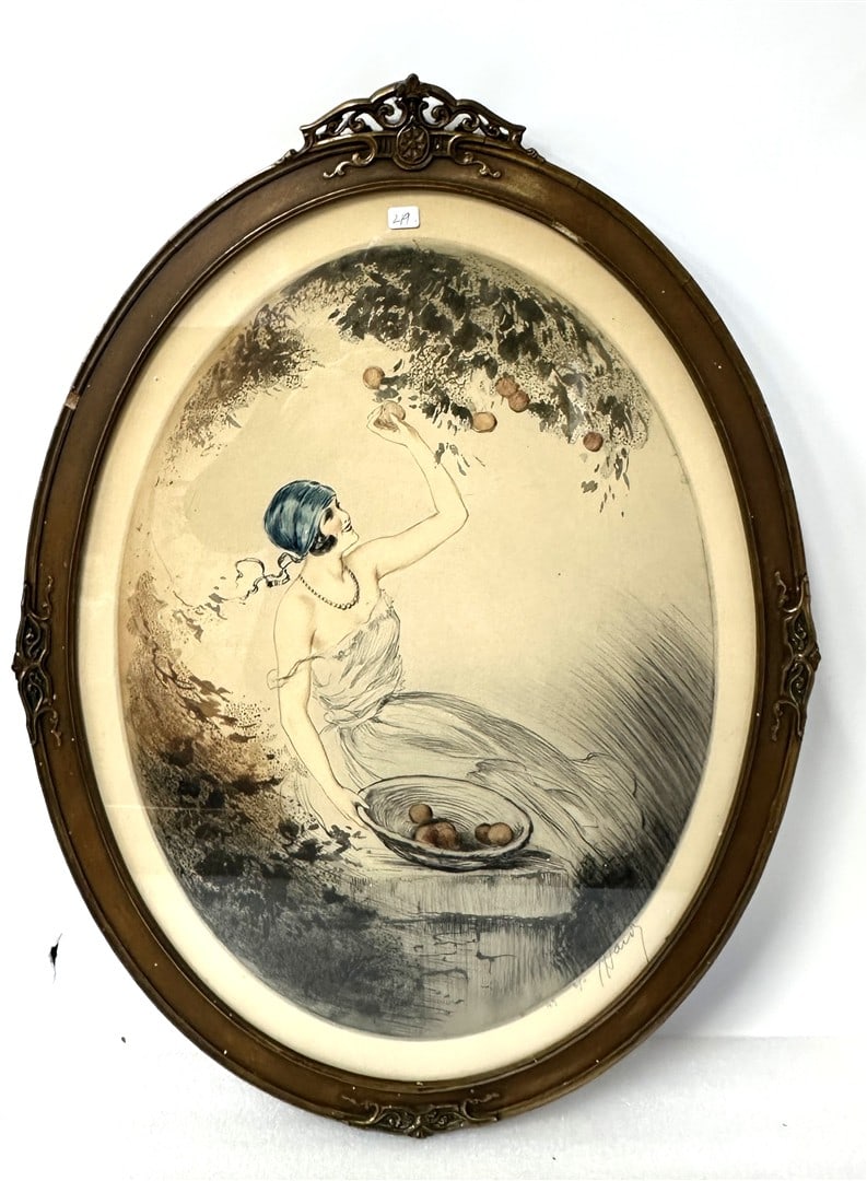 Jean Hardy; Art Deco Hand Colored Etching Signed (1 of 4)