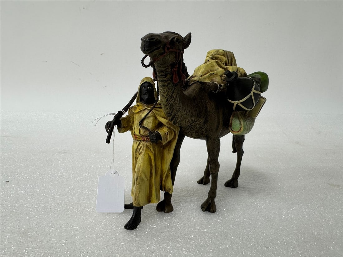 Vienna Bronze Arab and Camel: Oversized. Well detailed. 6"H 7 1/4"L