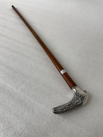 Antique Walking Stick Sterling Handle