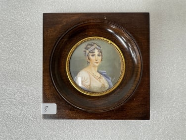 19th C. Portrait on Porcelain