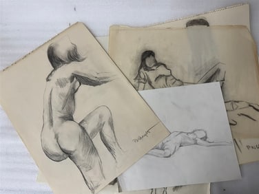 P.W. Charapko lot of sketches(6) Sgd.