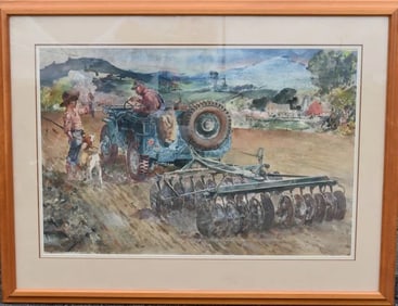 James Sessions 20th C American Watercolor Illustration Sgd.