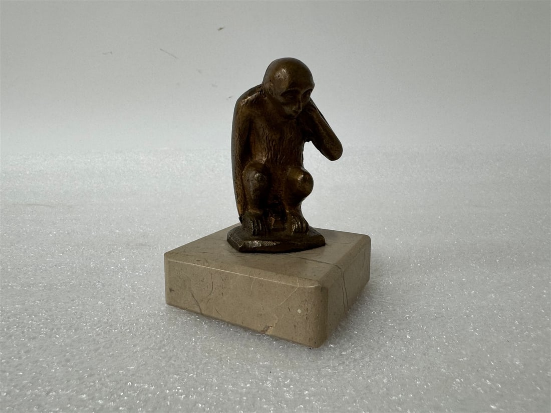 Bronze Pensive Monkey (1 of 3)