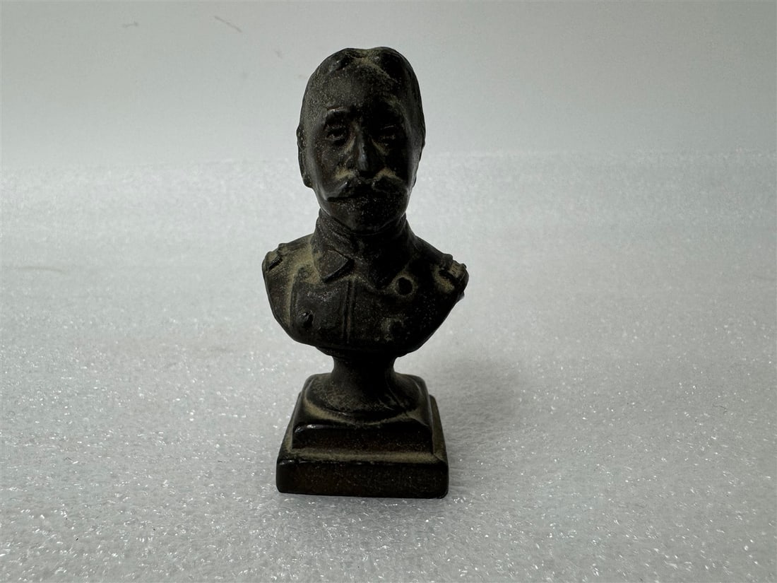 19th C. Cabinet White Metal Bust (1 of 2)