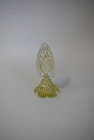 Superb Deco Period Vaseline Glass Perfume Bottle
