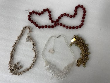 Vintage Lot of Necklaces & Unusual Bracelet
