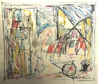 Karl Knaths; 20thC. Modernist Mixed Media on Paper Signed