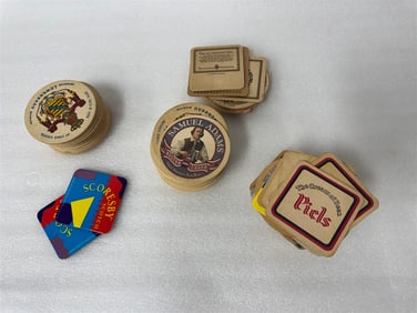 Box of Vintage Beer Coasters
