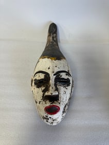 African Mask Polychromed