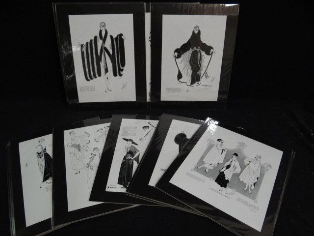 Lot of 15 Erte fashion prints: Fifteen(15) fashion prints. Mounted; 14in. X 11in.