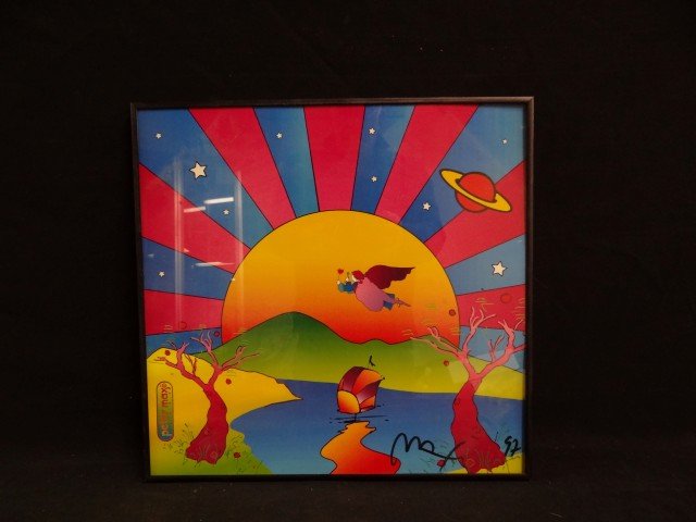 Peter Max print signed: Print,signed and framed.1997; 16in. X 16.5in.