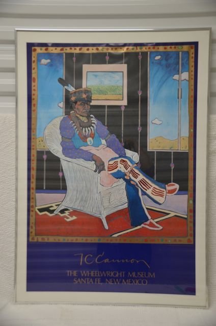 TC Cannon "Collector 5" Lithograph, Native America: TC Cannon "Collector 5" lithograph, The Wheelwright Museum, Santa Fe, New Mexico. 1978 Aberbach Fine Art, NY, NY. By Cicero gmbh Stuttgart/Western Germany. Printed in Western Germany. With foil-stampe