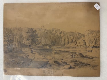 Halleux 19th C.. Engraving