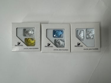 Swarovski Figurines 2 In Ea. Box (3)