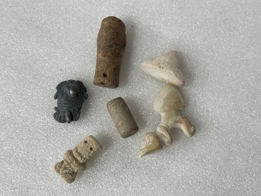 Taino Arawak Stoneware Miniatures (6)