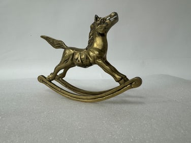 Antique Brass Figure of a Rocking Horse