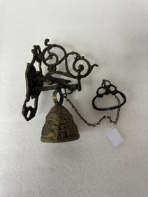 Antique Wall Mounted Cast Iron Bell