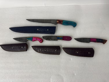 Damascus Steel Blade Knives (4)