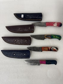 Damascus Steel Blade Knives (4)