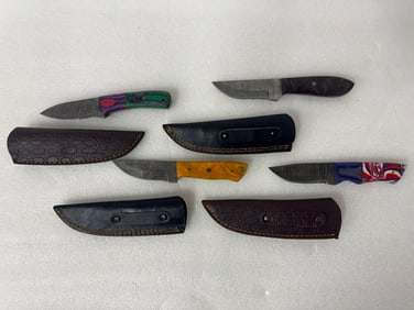 Damascus Steel Blade Knives (4)